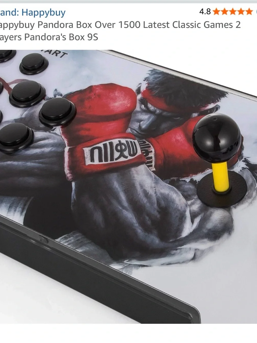 White Pandora's Box 9S Arcade Console with Dual Joysticks